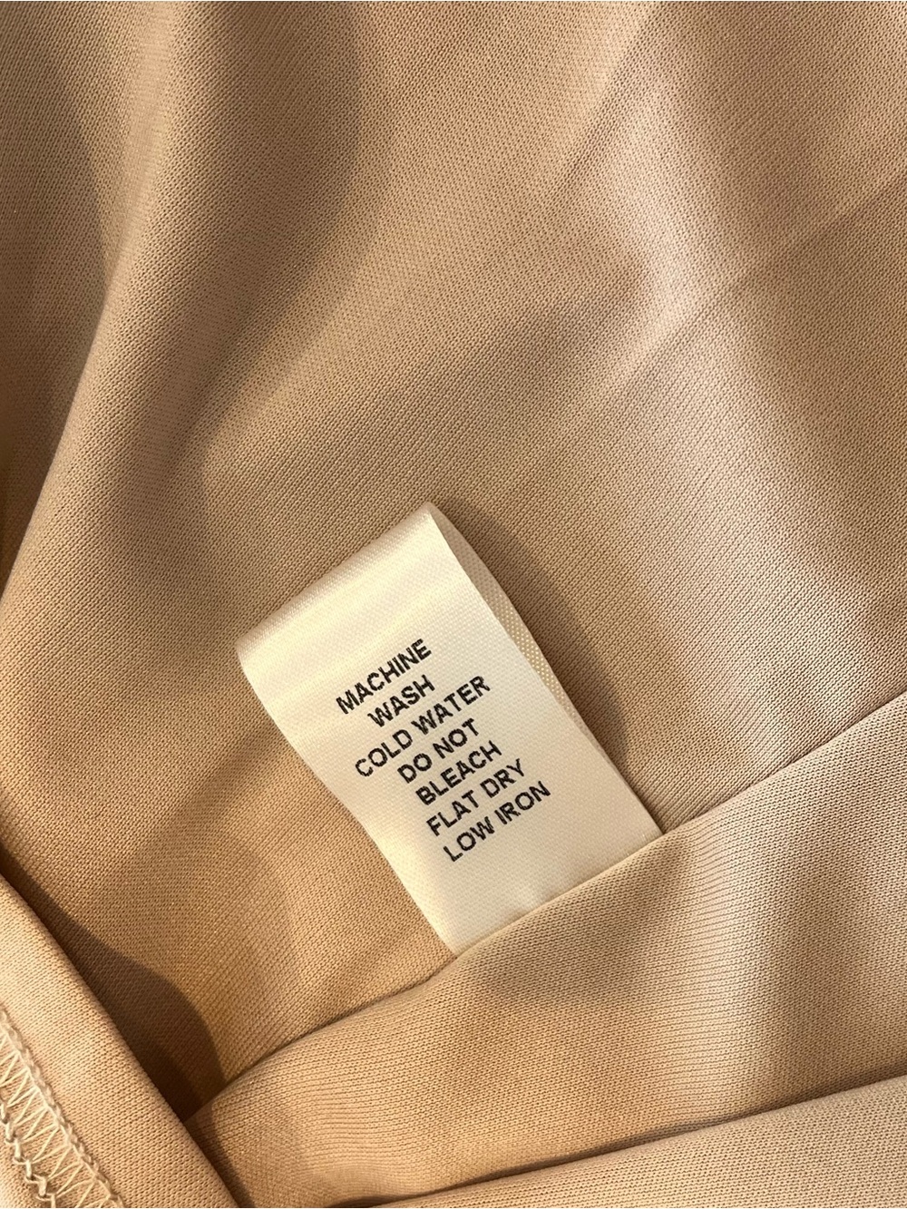High Neck Ruffle Gauze Dress MEDIUM Beige Tan Tiered Midi Cottage Pockets NWT - Picture 9 of 14